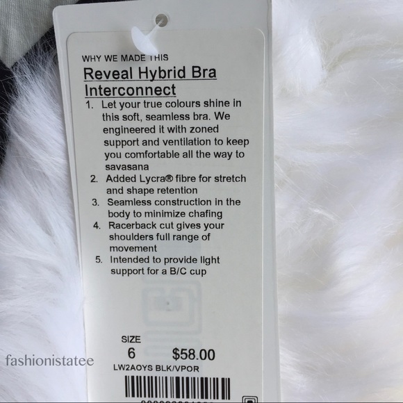 NWT BLACK LULULEMON REVEAL HYBRID BRA INTERCONNECT - Picture 6 of 7